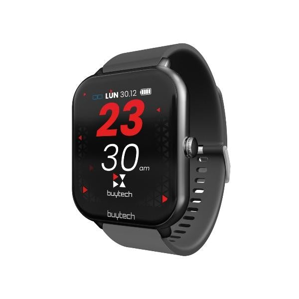 Techmade SMARTWATCH BUYTECH BY-ALFA-SILKBK CASSA SILVER CINTURINO SILICONE NERO